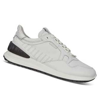 Men's Ecco Astir Sneakers White | USA 594JPQ